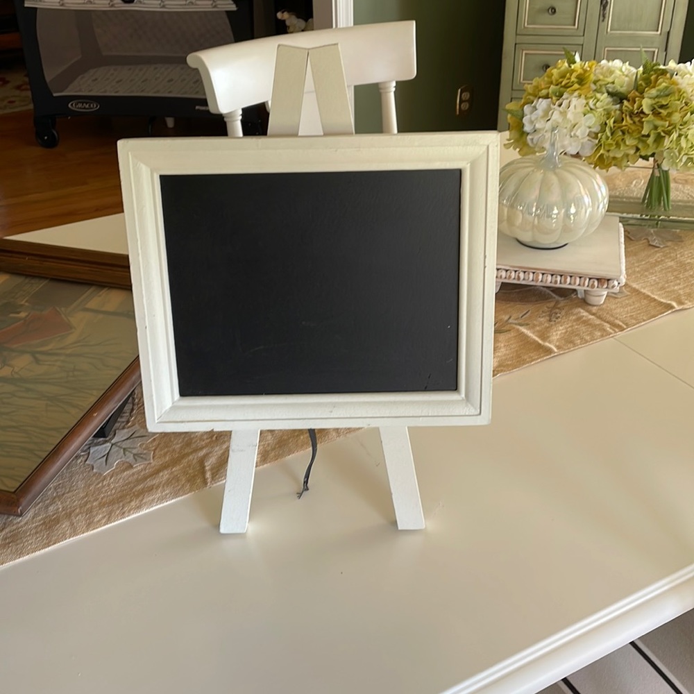 Freestanding chalkboard, excellent condition.